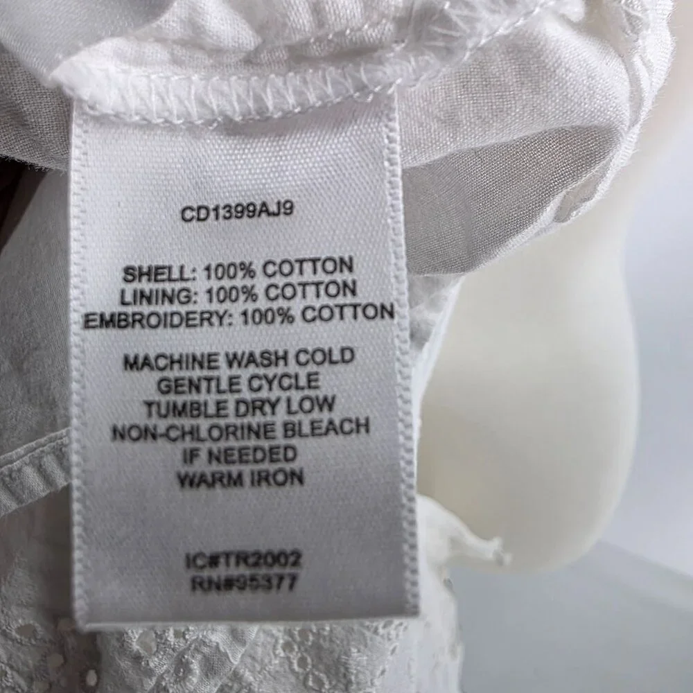 Sanctuary Eyelet, White 100% Cotton Dress Size S - Picture 4 of 10